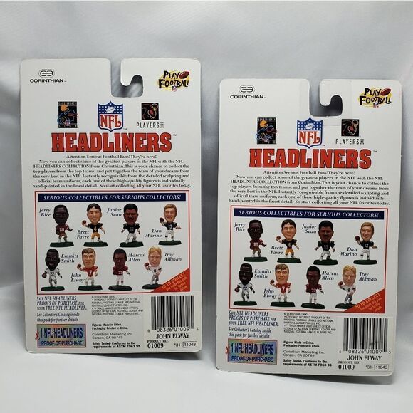 💙NIB Vintage Broncos John Elway Headliners - Picture 2 of 2